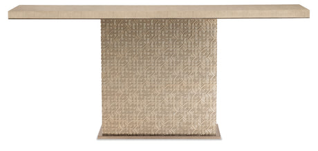 Geometry Console Table Polished Limestone - Beige / Gold by Hooker Furniture - View 2