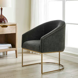 Hanni Dining Chair Charcoal / Gold - Dark Gray / Gold by Uttermost - View 3