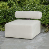 Bolster Back Armless Outdoor Sofa - White by Uttermost - View 9