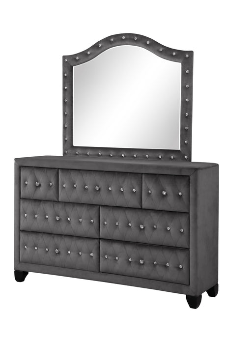 Encore Modern Style Tufted and Upholstered Queen 4PC Bedroom set made with wood in Gray(CA INVENTORY) - sold by Home Elegance USA