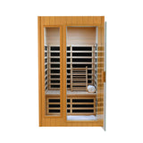 Sala de sauna interior con techo de infrarrojos lejanos para dos personas Hemlock