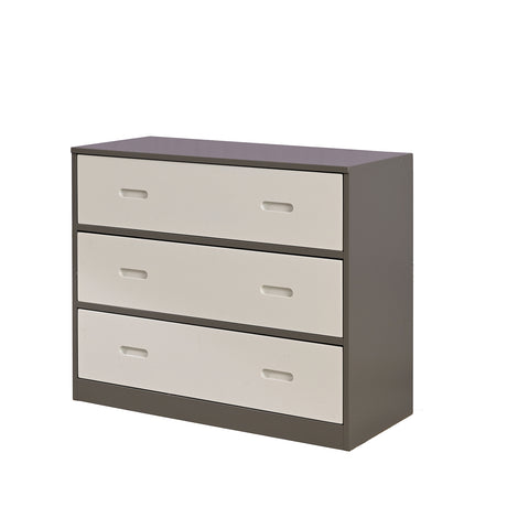 Contemporary Style Twin Bunk Bed Open Shelves Nesting Desk 3 Drawers White And Gray Finish Bedroom Furniture - sold by Home Elegance USA