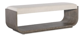Modern Mood Bed Bench - Dark Brown / Beige by Hooker Furniture - View 1