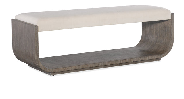 Modern Mood Bed Bench - Dark Brown / Beige by Hooker Furniture - View 1