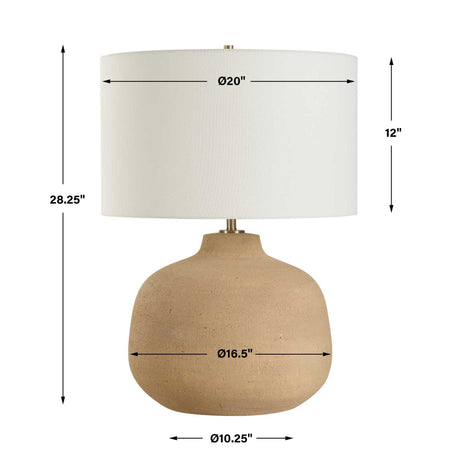 Cline Table Lamp Terracotta - Light Brown by Uttermost - View 7