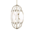 Valencia 6 Light Glass Panel Pendant - Gold / White by Uttermost - View 1