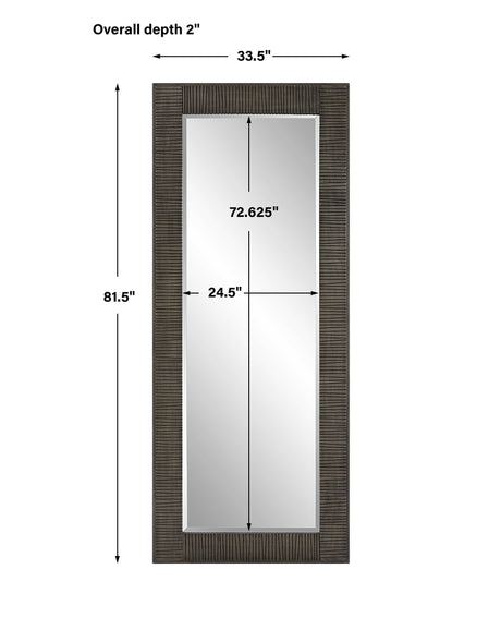 Figaro Oversized Mirror - Dark Gray by Uttermost - View 9