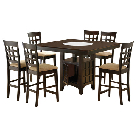 Tolland Tan and Cappuccino 7-piece Dining Set - sold by Home Elegance USA