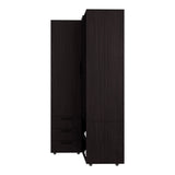 Armoire 70.9' H, 1 Door, 3 Drawers, 7 Shelves, 10 Legs, Black Wengue - Bedroom - sold by Home Elegance USA