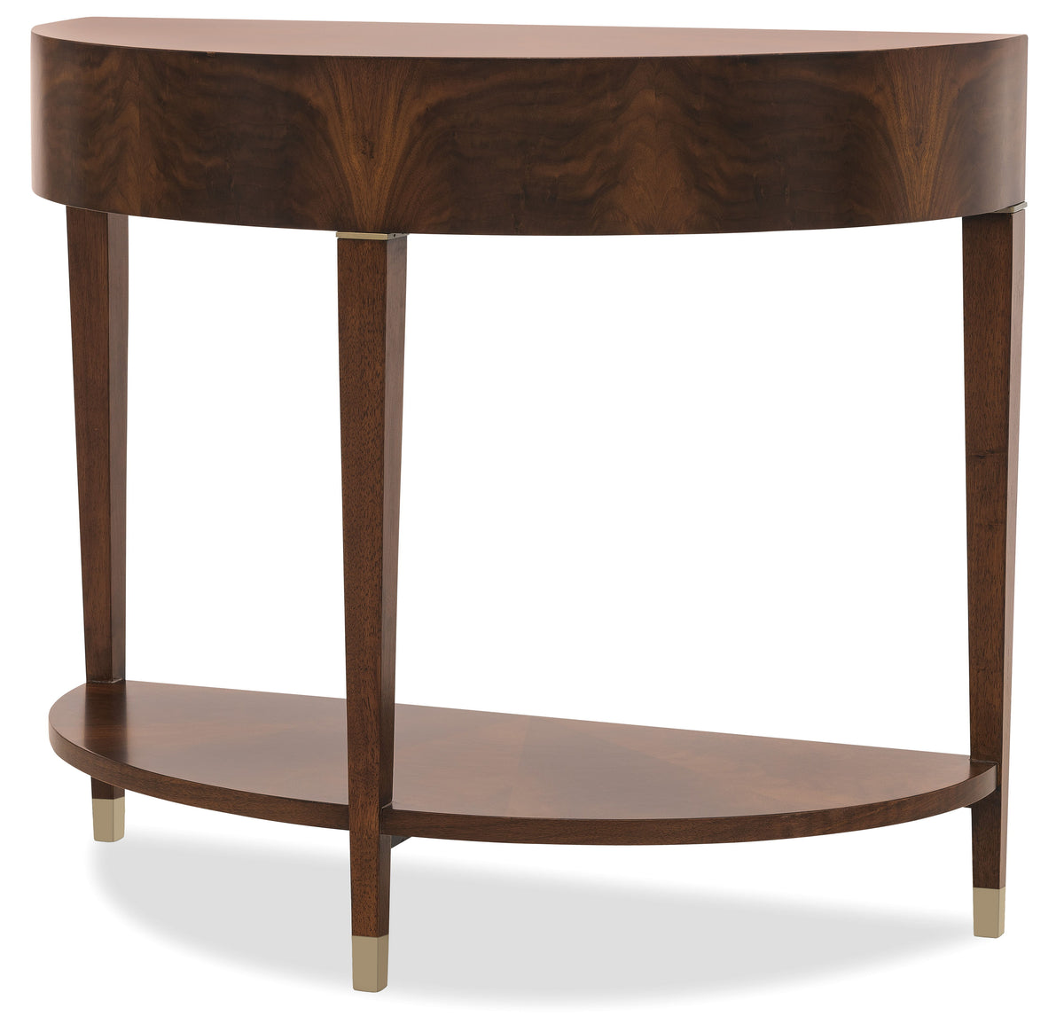 Archives Demilune Console Classic Walnut - Dark Brown by Hooker Furniture - View 2