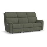 Porter Transitional Power Reclining Sofa With Console & Power Headrests & Lumbar | Flexsteel