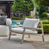 Strapped Outdoor Lounge Chair - Light Brown / Light Gray by Uttermost - View 2