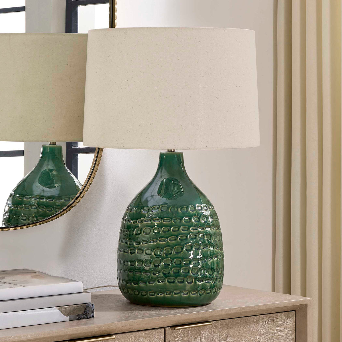 Breya Glaze Table Lamp - Green by Uttermost - View 3