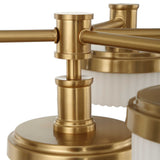 Wedge 12 Light LED Brass Chandelier White / Gold - Gold / White by Uttermost - View 12