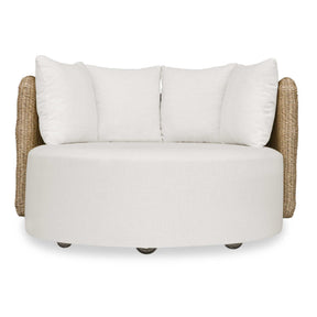 Sunset Outdoor Round Swivel Day Bed - White by Uttermost - View 1