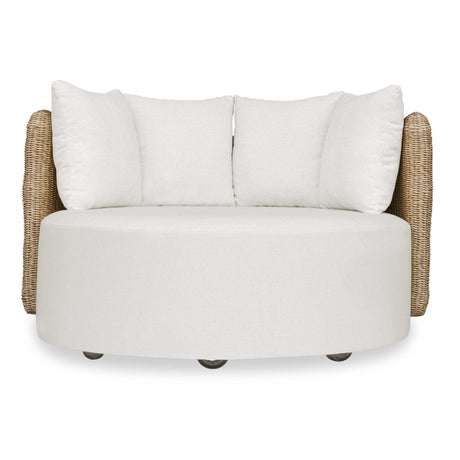 Sunset Outdoor Round Swivel Day Bed - White by Uttermost - View 1