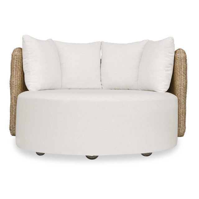 Sunset Outdoor Round Swivel Day Bed - White by Uttermost - View 1