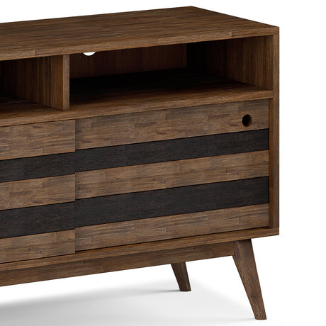 Clarkson - TV Stand - Rustic Natural Aged Brown - sold by Home Elegance USA