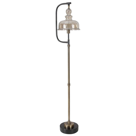 Elieser Industrial Floor Lamp - Light Brown / Black by Uttermost - View 3