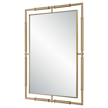It's All Connected Rectangle Brass Mirror - Gold by Uttermost - View 4