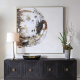 Moon Landing Hand Painted Abstract Art Black / Brown / Gold / Gray / White - Gold / White by Uttermost - View 2