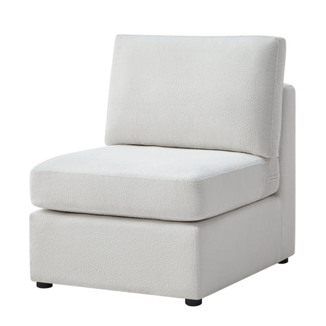 Chauncy 5-PC Sectional in Ivory with Performance Fabric, Modular Design - sold by Home Elegance USA