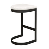 Maude Outdoor Bar Stool - White / Black by Uttermost - View 6