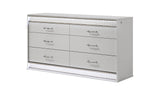Glam Modern Style 6- Drawer Dresser Made with Wood in White (INCLUDES DRESSER ONLY)      same asG150108642  (NJ Inventory)