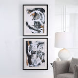 Winterland Abstract Prints (Set of 2) - Black by Uttermost - View 2