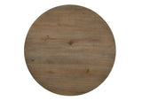 Brutus Vintage Walnut 47" Wide Contemporary Round Dining Table with Wheat Colored Base - B061S00672 - Home Elegance USA - 4