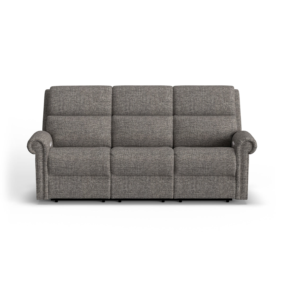 Bernard Power Reclining Fabric Sofa With Console, Power Headrest, & Lumbar | Flexsteel