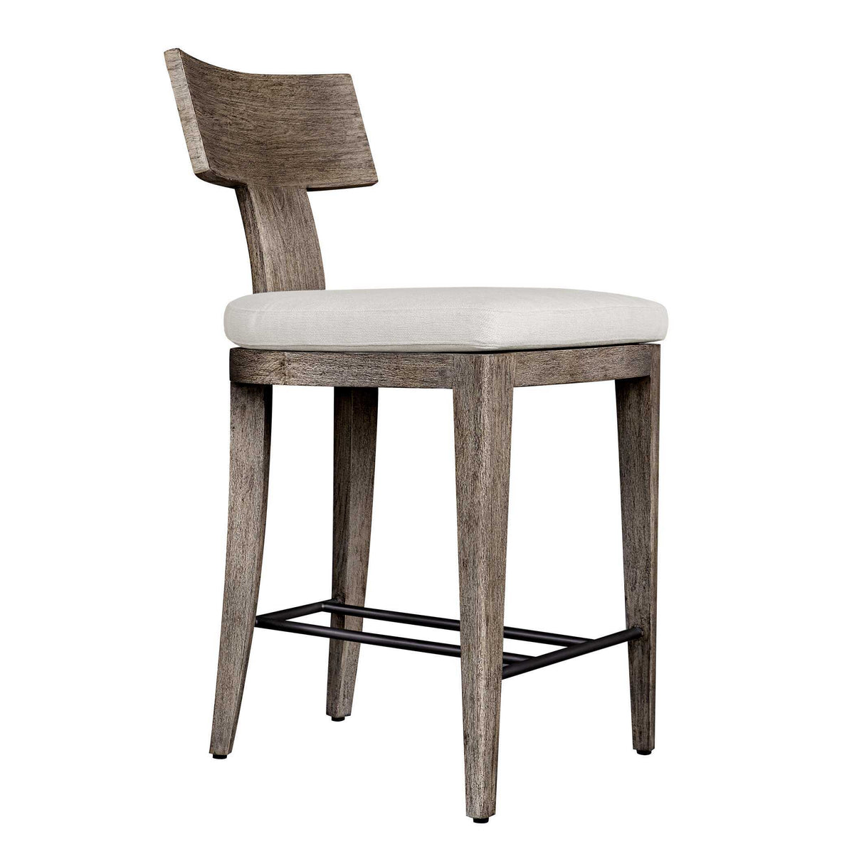 Cellini Outdoor Counter Stool - Dark Brown / White by Uttermost - View 2