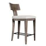 Cellini Outdoor Counter Stool - Dark Brown / White by Uttermost - View 2
