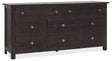 Driftwood Eight-Drawer Dresser Burnt Timber - Black by Hooker Furniture - View 1