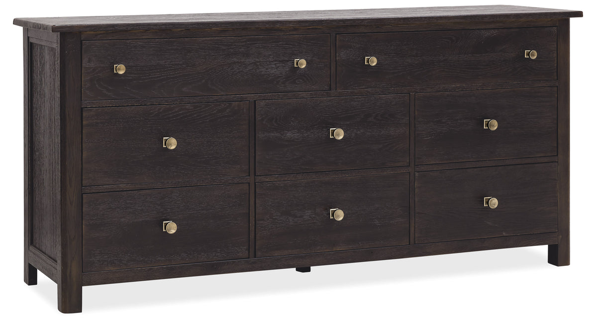 Driftwood Eight-Drawer Dresser Burnt Timber - Black by Hooker Furniture - View 1
