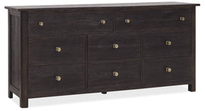 Driftwood Eight-Drawer Dresser Burnt Timber - Black by Hooker Furniture - View 1