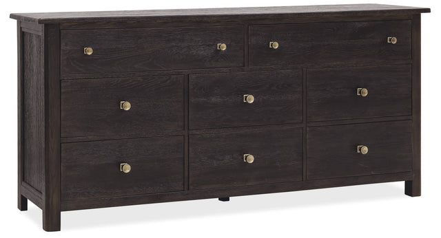 Driftwood Eight-Drawer Dresser Burnt Timber - Black by Hooker Furniture - View 1