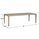 Kirkham Wooden Outdoor Dining Table Woodtone - Light Brown by Uttermost - View 13