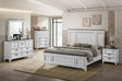 Clelane Wood Bedroom 5 piece Set with Shiplap Panel King Bed, Dresser, Mirror, Nightstand, and Chest - sold by Home Elegance USA
