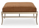 Melange Tobin Cocktail Ottoman - Light Brown by Hooker Furniture - View 3