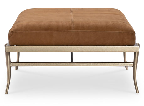 Melange Tobin Cocktail Ottoman - Light Brown by Hooker Furniture - View 3