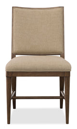 Cashiers Dining Side Fabric Chair (Set of 2) Chestnut / Willarae Cashew - Dark Brown / Beige by Hooker Furniture - View 3