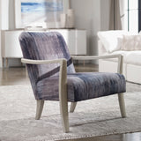 Watercolor Chenille Accent Chair Gray - Blue / Beige by Uttermost - View 2