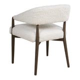 Austell Shearling Dining Chair Brown / White - White / Dark Brown by Uttermost - View 7