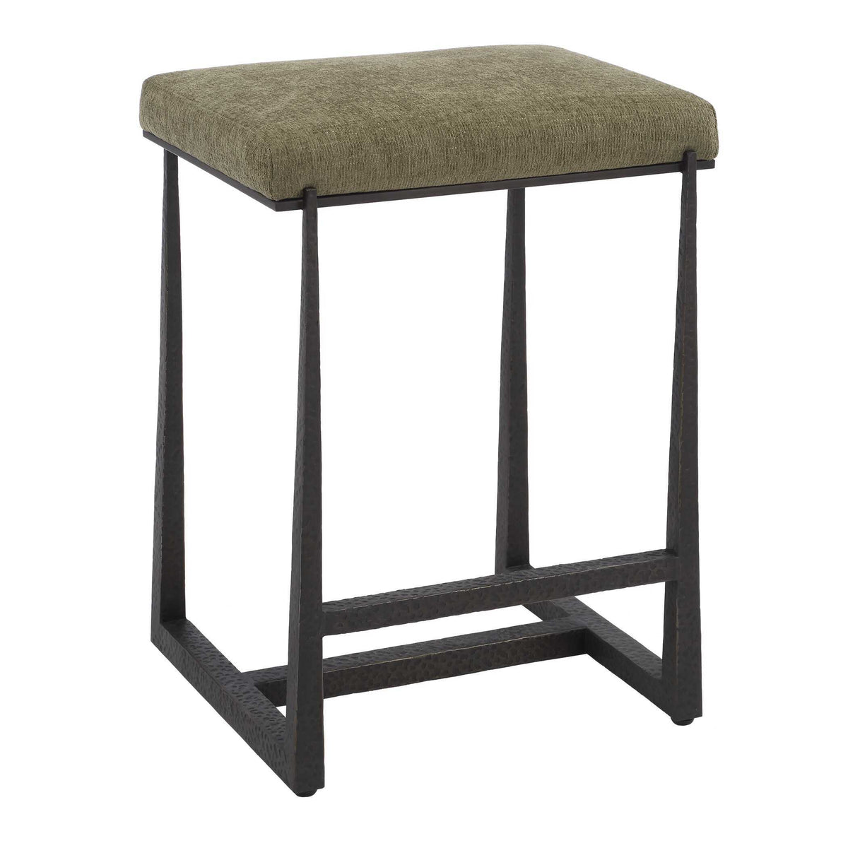 Midas Counter Stool - Dark Green / Bronze by Uttermost - View 4