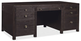 Driftwood Executive Desk Burnt Timber - Black by Hooker Furniture - View 1
