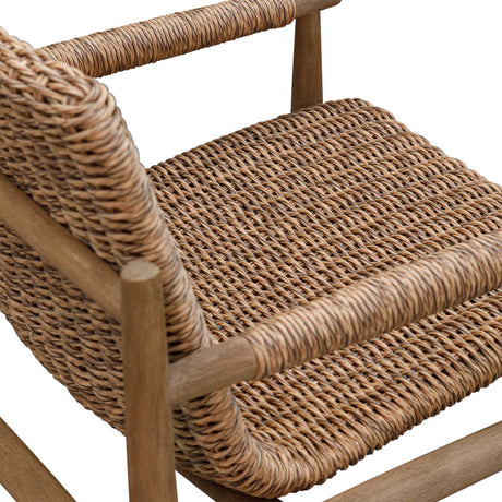 Sumba Golden Flax Outdoor Dining Chair - Light Brown by Uttermost - View 12