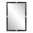Larkin Dark Wood & Brass Mirror - Dark Brown by Uttermost - View 1