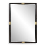 Larkin Dark Wood & Brass Mirror - Dark Brown by Uttermost - View 1