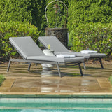 Bea Outdoor Pool Chaise - Black by Uttermost - View 2